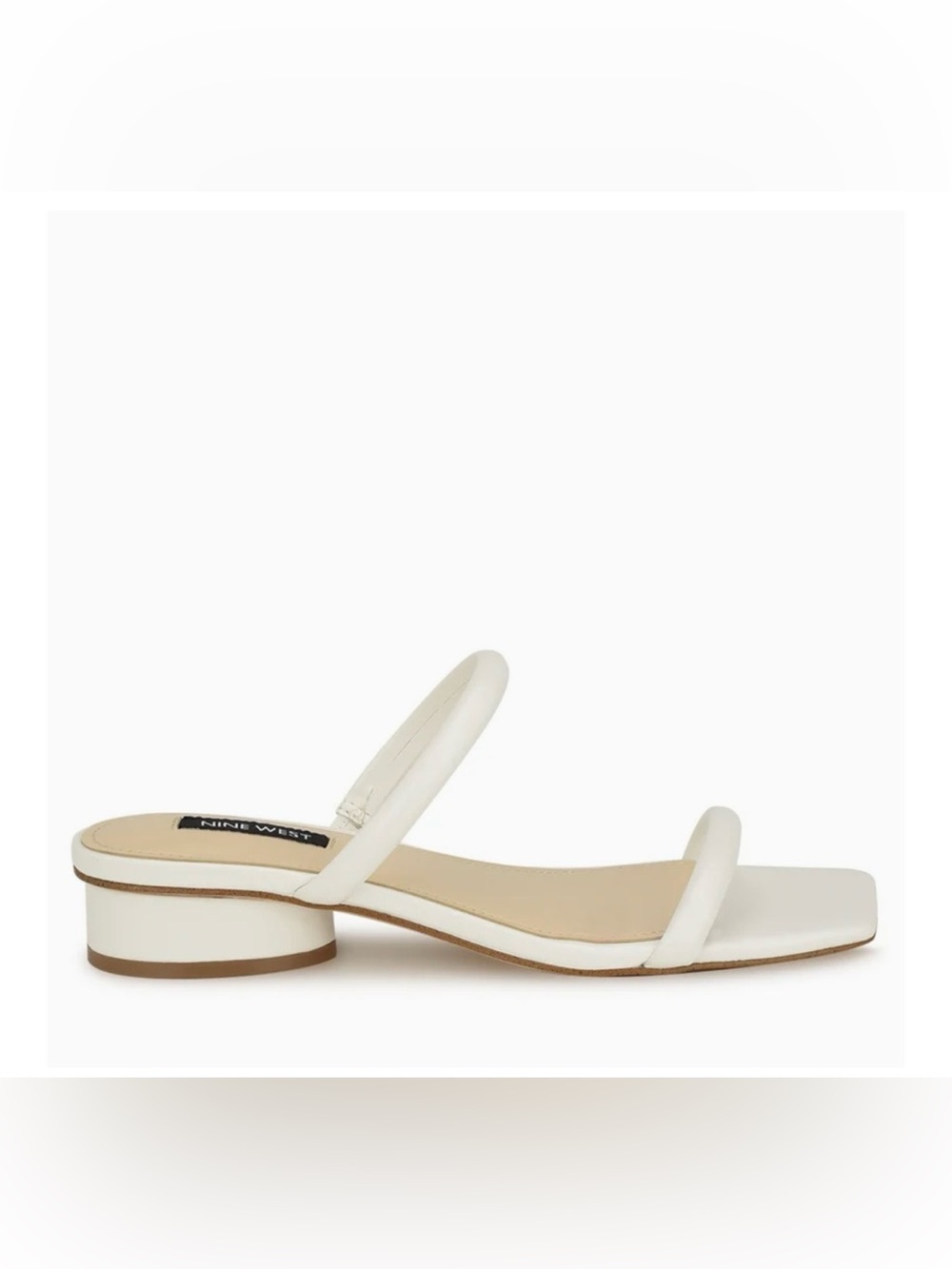 Nine West White Morella Slide Sandals